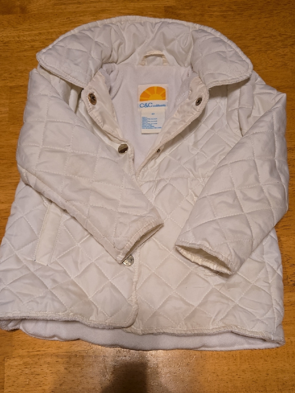C&C California Quilted Cream Puffer Jacket